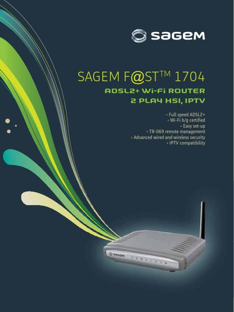 Hælde salut dekorere Sagemcom Fast 1704 ENG | PDF | Router (Computing) | Firewall (Computing)