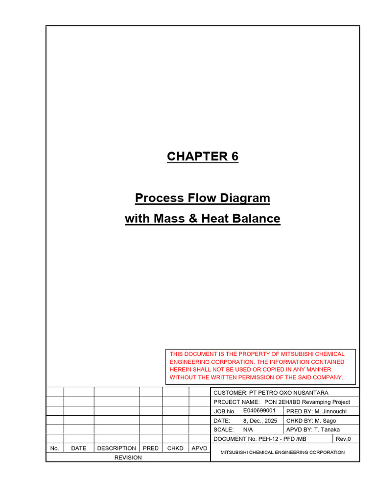 06. PFD With Mass & Heat Balance | PDF | Mole (Unit) | Liquids