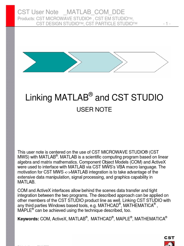HowTo Use CST and Matlab Togather | PDF | Matlab | Component Object Model