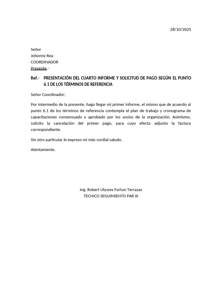 4-Modelo de Solic de Pago ATs- PAR III | PDF