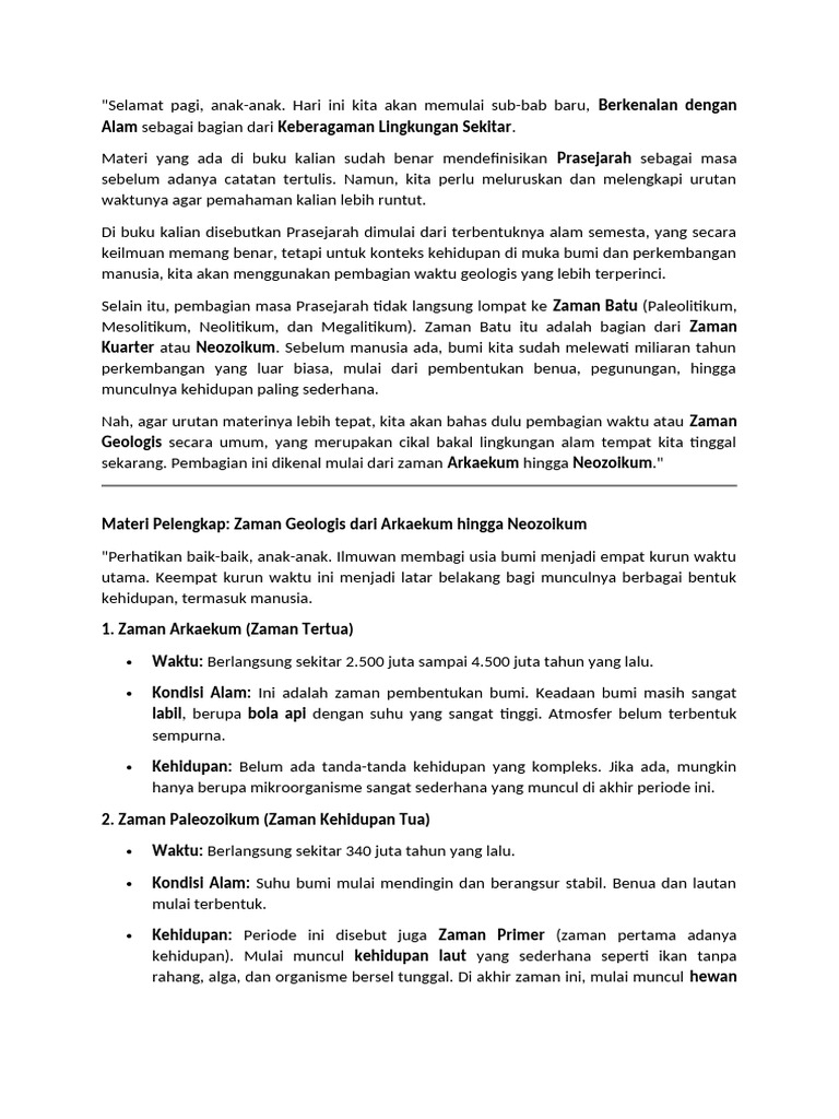 Koreksi Materi Berkenalan Dengan Alam | PDF