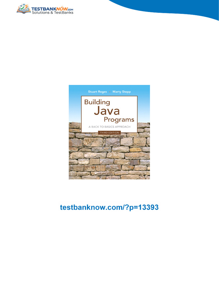 Test Bank for Building Java Programs 3/E 3rd Edition Stuart Reges ...