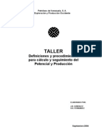 Taller Definiciones y Procedimientos para El Cálculo Seguimiento Del Potencial y La Producción