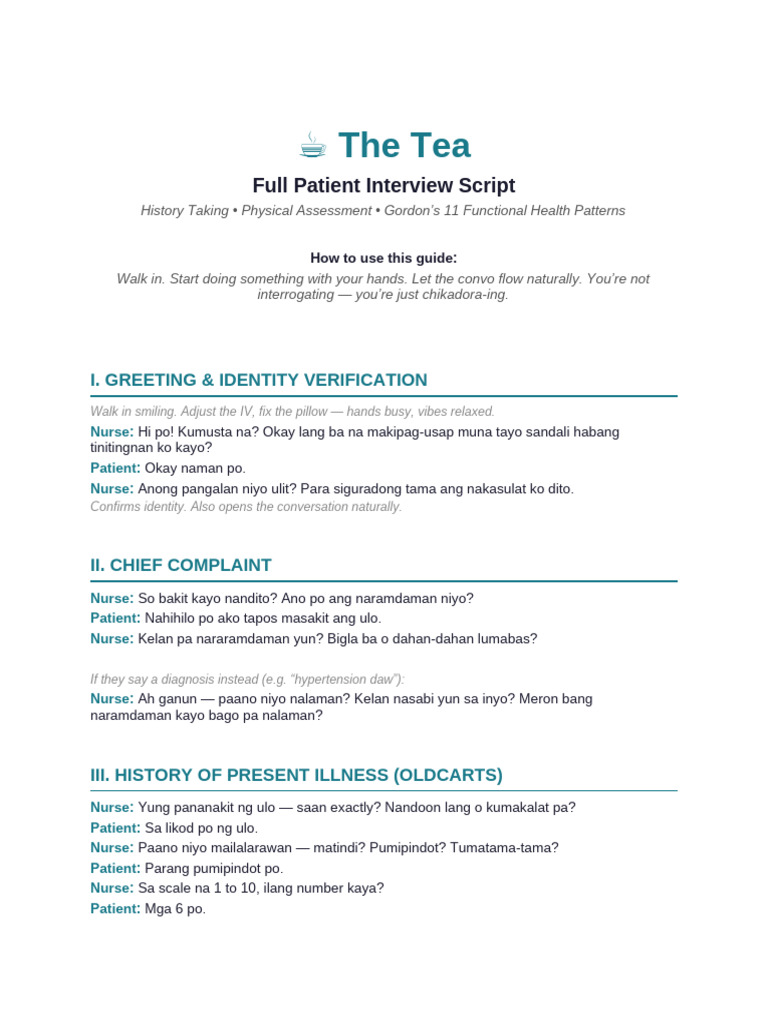 The_Tea_Interview_Script | PDF