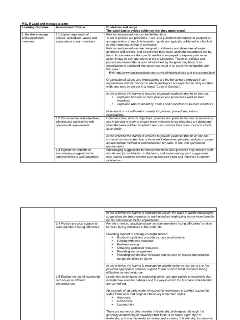 Unit 202 Guidance | PDF | Leadership | Policy