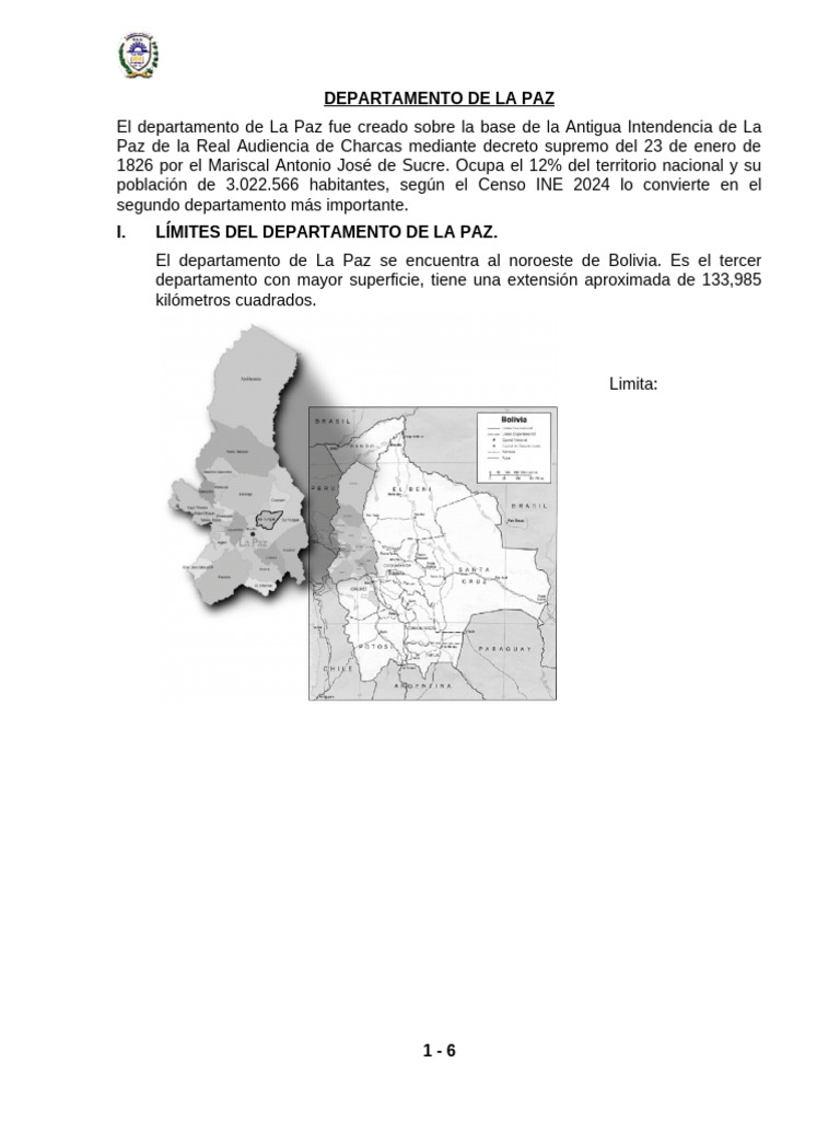 Departamento de La Paz | PDF | Bolivia | Andes