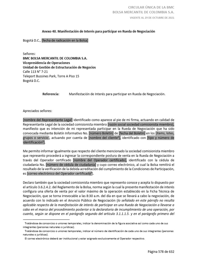 Pubid 88662 - Anexos 40 y 41 Actualizados (Oct 2021) | PDF