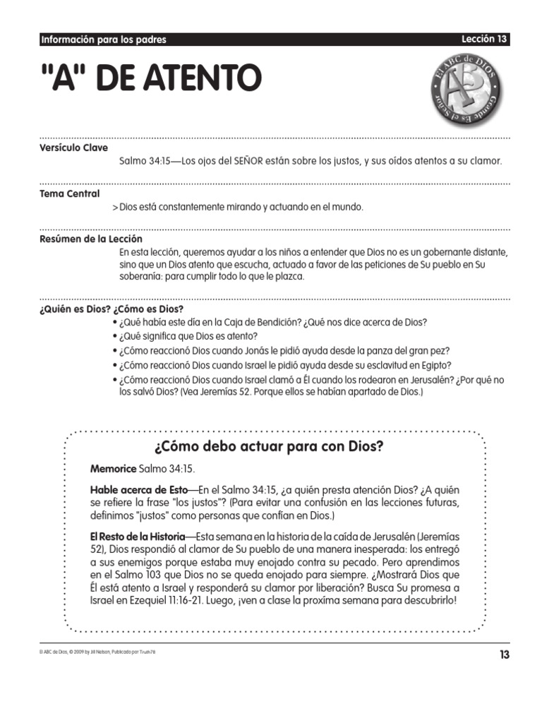 Lección 13 | PDF | Salmos | Adoración Cristiana Y Liturgia