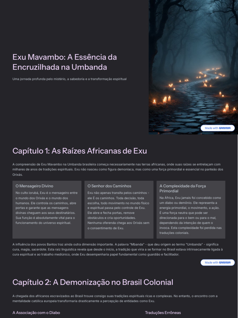 Exu Mavambo a Essencia Da Encruzilhada Na Umbanda | PDF | Diabo ...