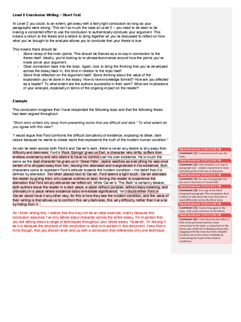 How to write a conclusion paragraph picture