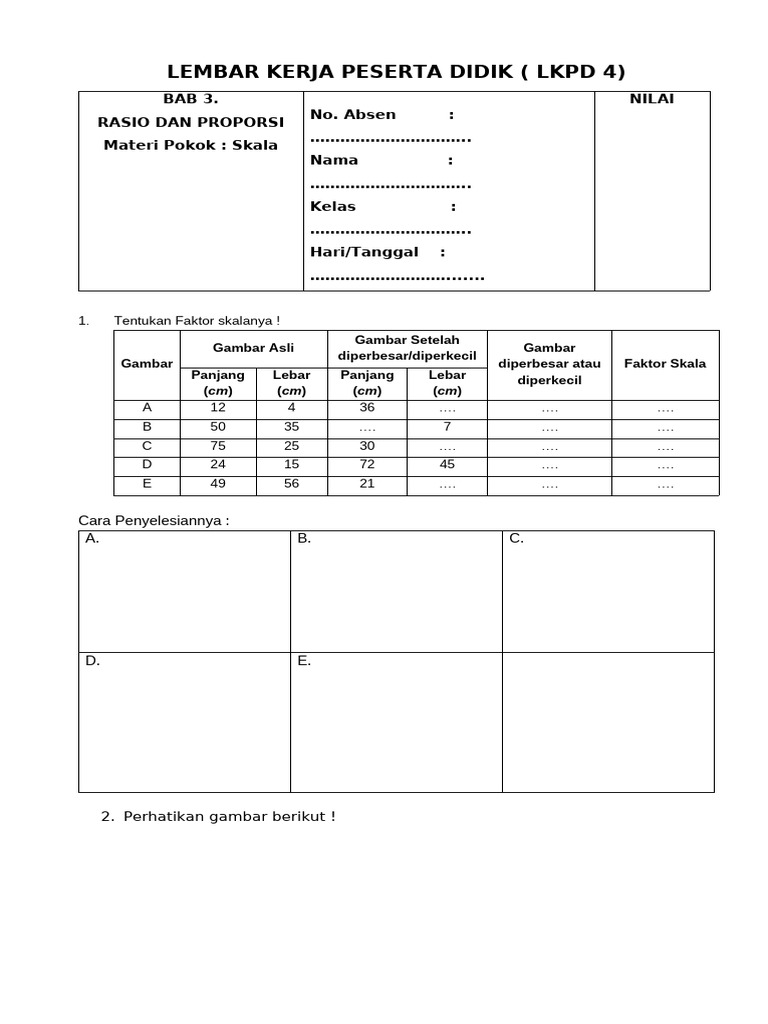 LKPD 4 _Skala_Rasio Dan Proporsi | PDF