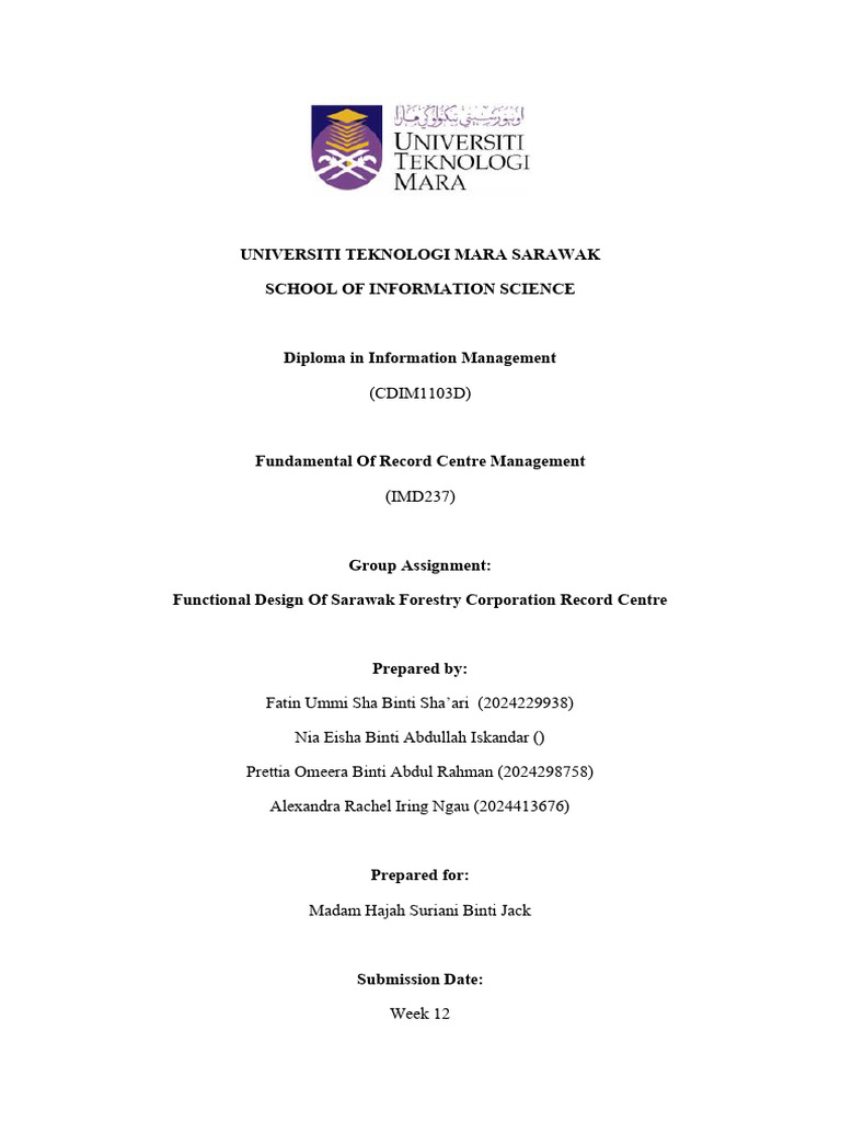 Imd237 GRP Assignment MDM Su | PDF | Records Management | Non ...