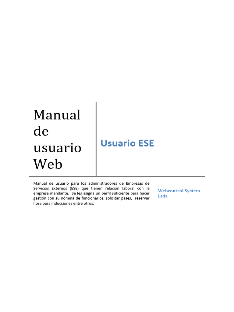 Manual de Usuario Web | PDF | Informática