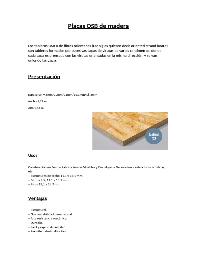 Placas OSB | PDF