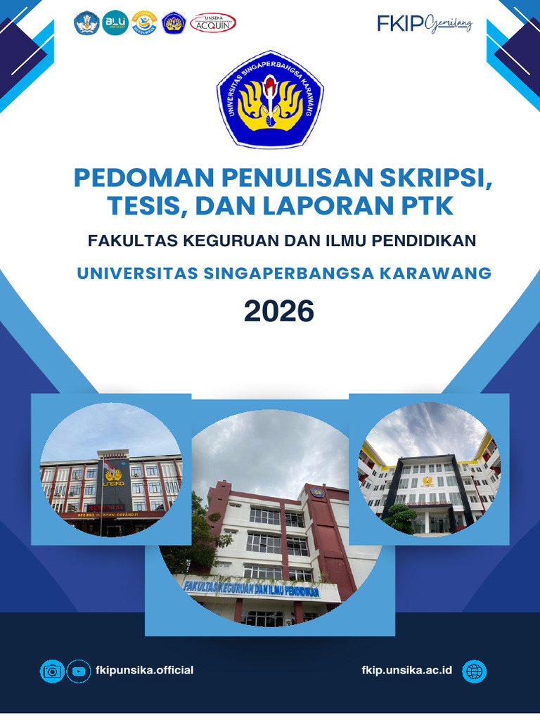 Pedoman Penulisan Skripsi, Tesis, Dan Laporan PTK FKIP 2026 | PDF