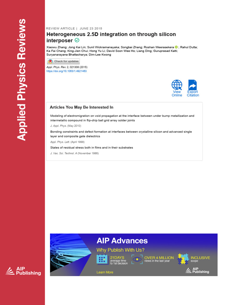 2.5D and 3D | PDF | Semiconductor Device Fabrication | Integrated Circuit