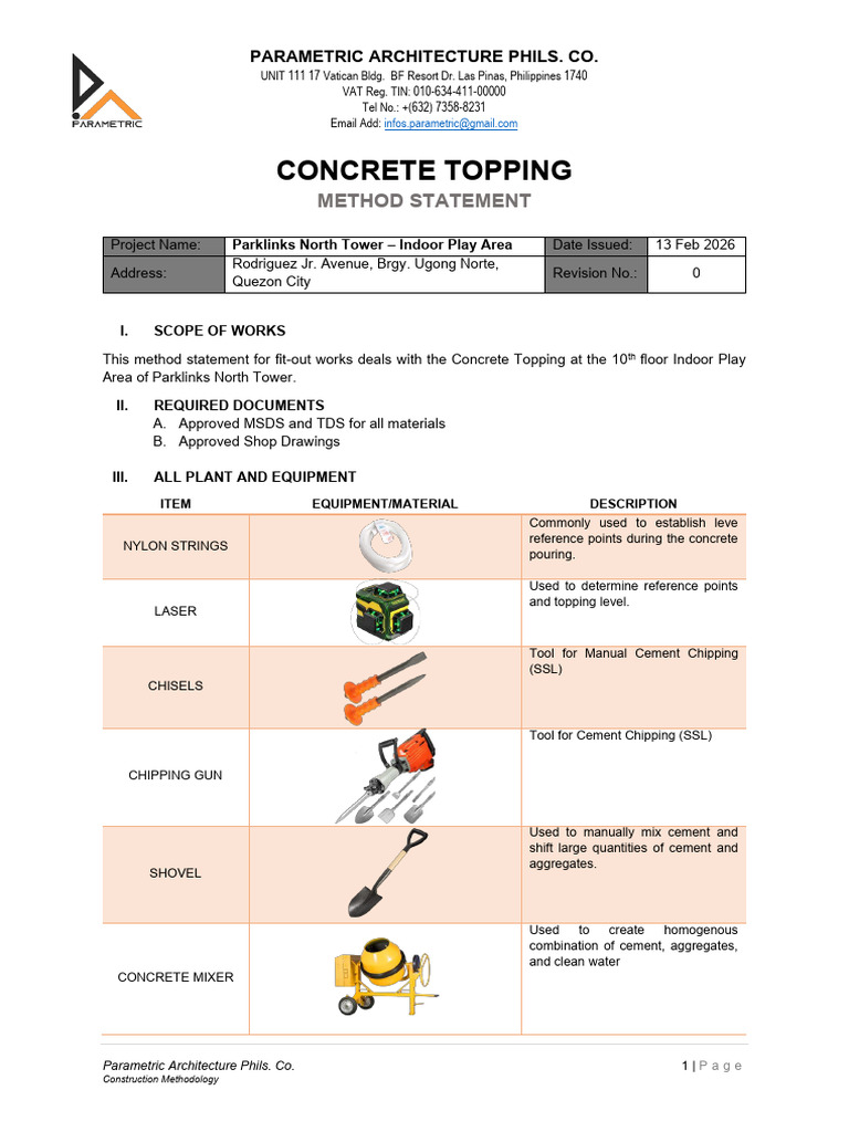 PLNT Indoor Play Area - Method Statement - Concrete Topping - 12feb2026 ...