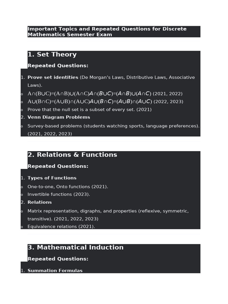 DM | PDF | Combinatorics | Mathematical Relations