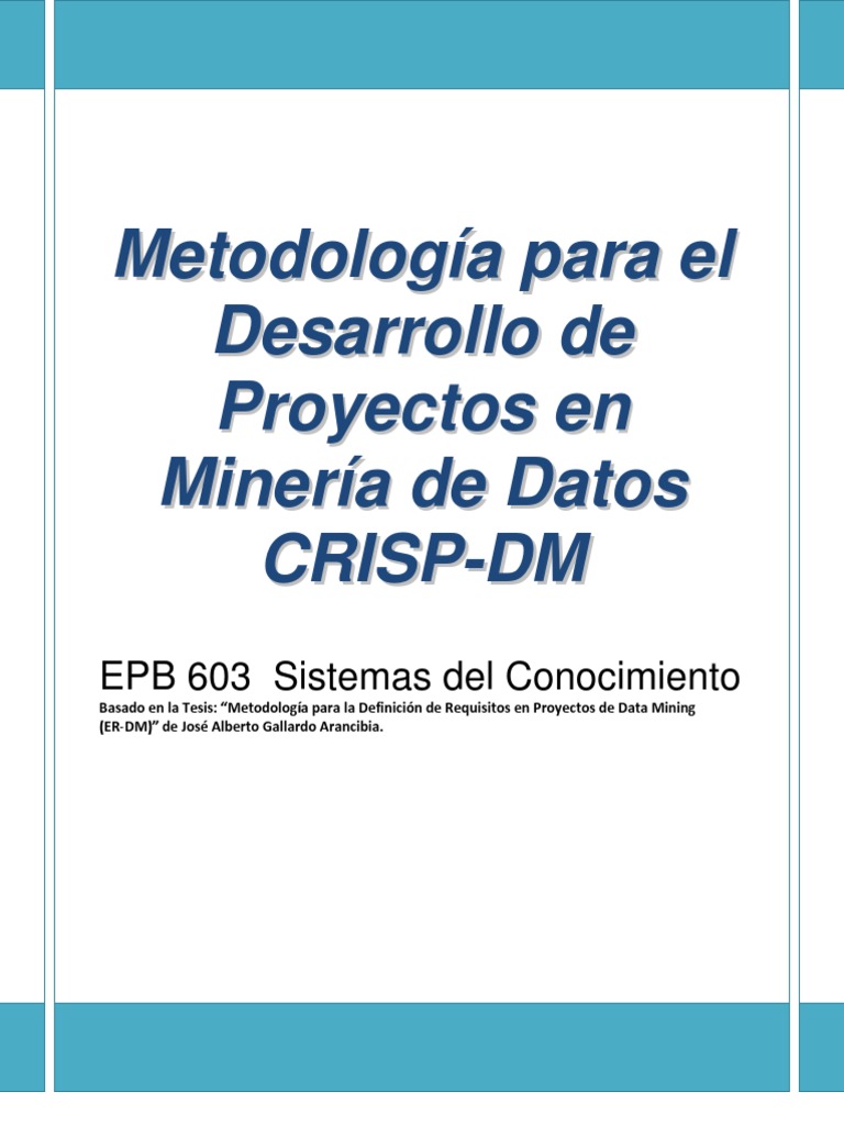 Crisp DM | PDF | Procesamiento de datos | Red neuronal artificial