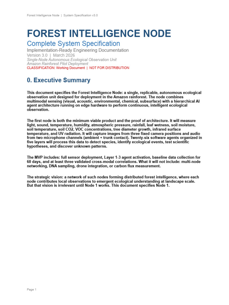 FOREST_INTELLIGENCE_NODE_SPECIFICATION | PDF | Ecology | Artificial ...