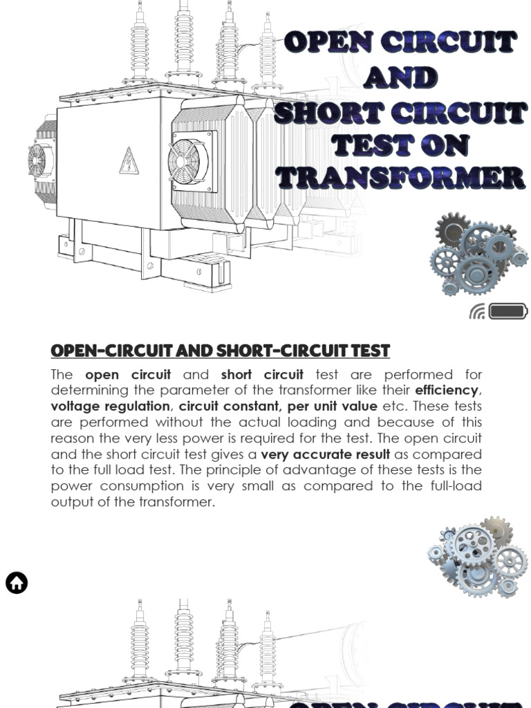 05 Open and Short Circuit Test | PDF