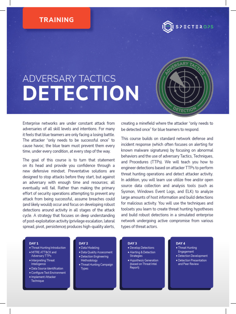SpecterOps Datasheets Detection | PDF | Methodology | Computer Security