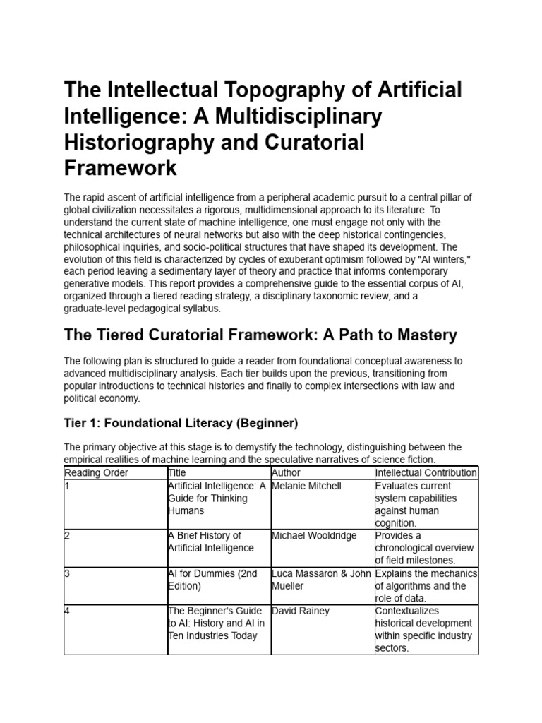 AI Reading Plan and Syllabus | PDF | Artificial Intelligence ...