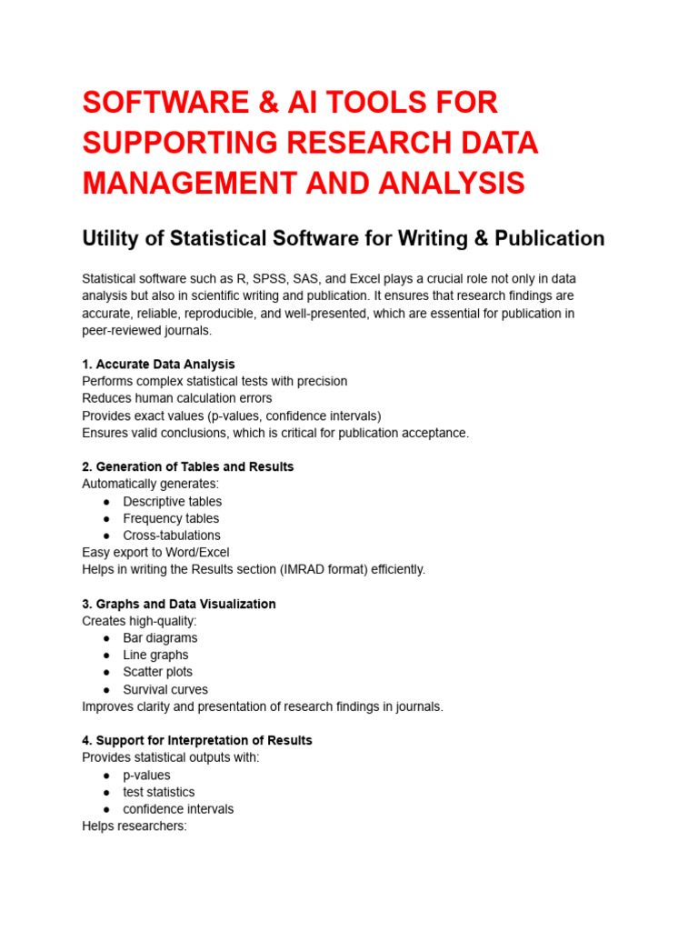 AI in Research Data Analysis | PDF | Student's T Test | Statistics