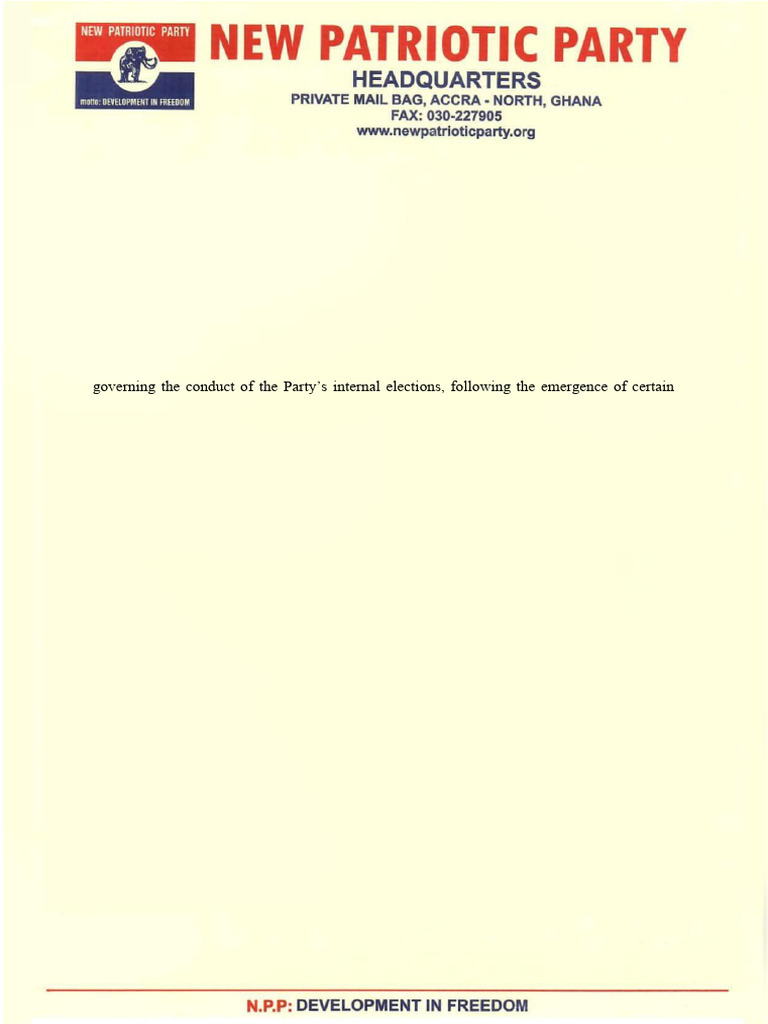 Statement on Revised Guidelines for Internal Elections and Related ...