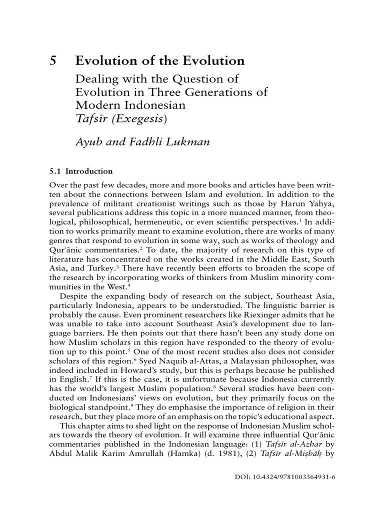 Evolution of the Evolution Dealing With | PDF | Creationism | Quran