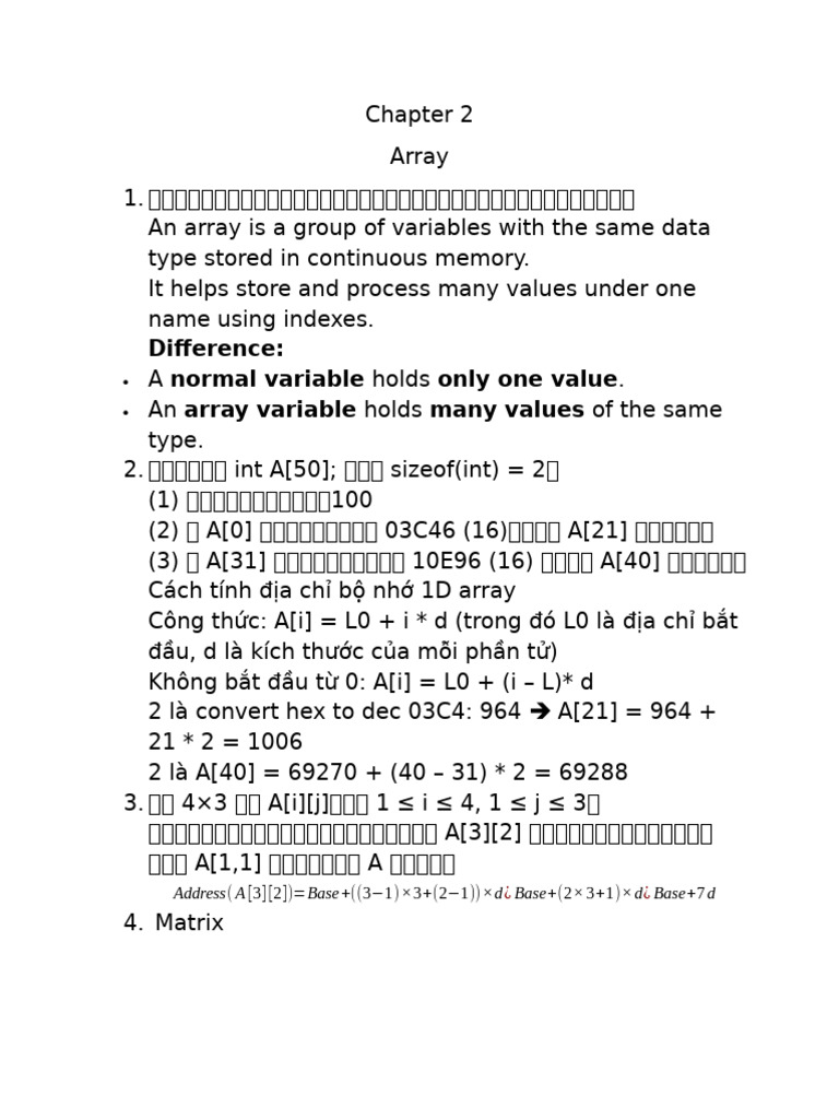 Chapter 2 Data Structure | PDF