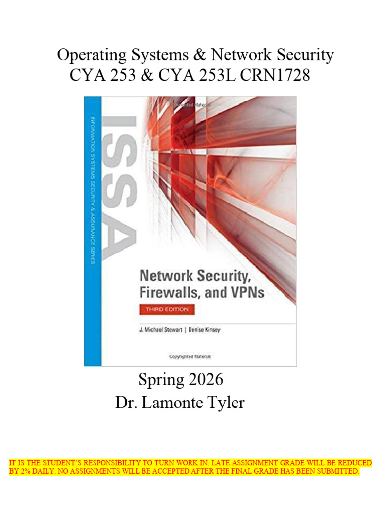 CYA+253+Syllabus+Spring+2026+Lamonte+Tyler+11!24!2026 | PDF | Academic ...
