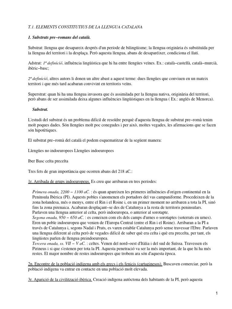 t1 Elements Constitutius de La Llengua Catalana Compress | PDF
