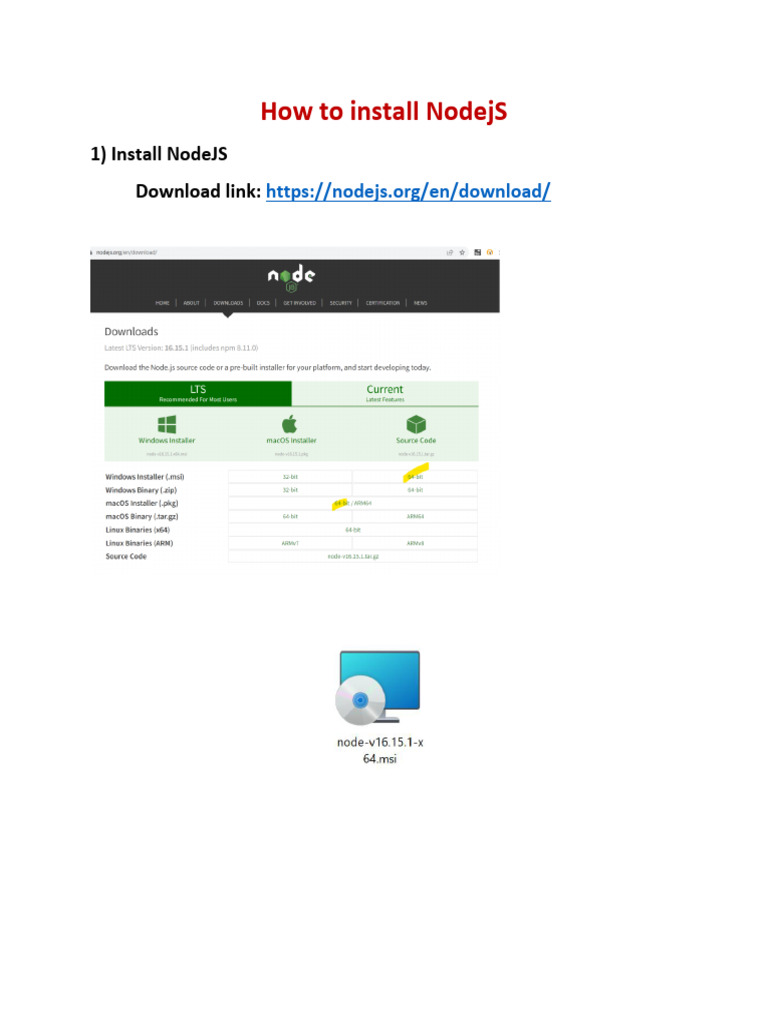 How to Install NodeJS | PDF