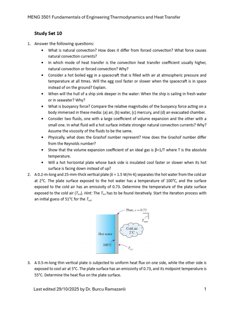 Study Set 10 | PDF | Heat Transfer | Heat