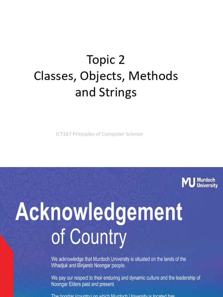 2025 ICT167-Topic02 | PDF | Object Oriented Programming | Method ...