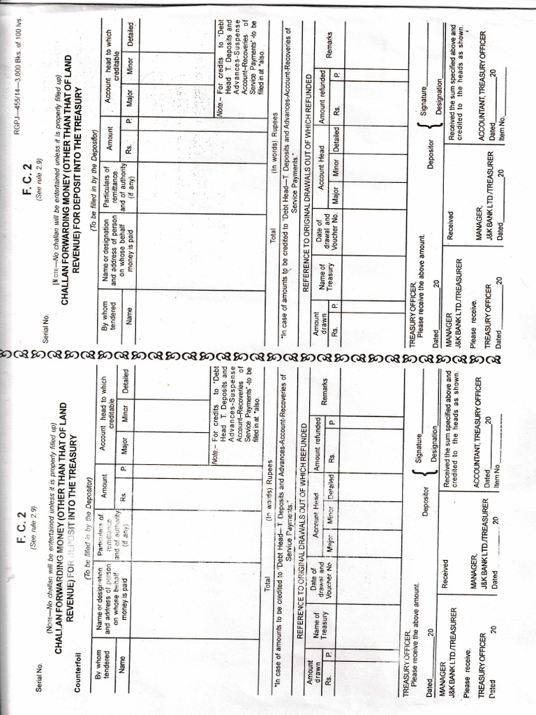 Challan Form | PDF