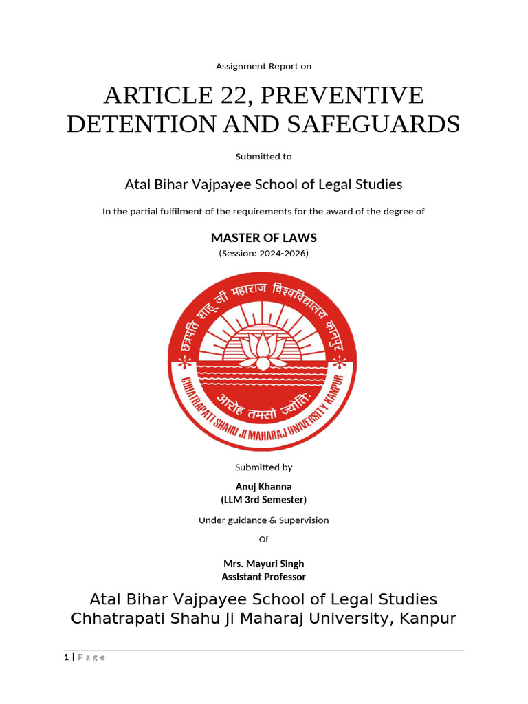 434463361 Preventive Detention | PDF | Arrest | Crime & Violence