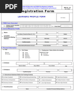 TESDA Registration Form 2024 | PDF | Disability | Students