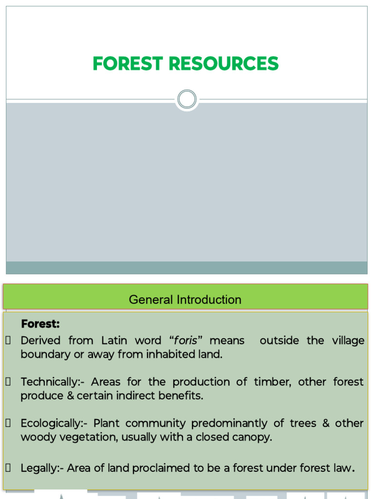 Introduction to Forestry Final | PDF | Forests | Deforestation