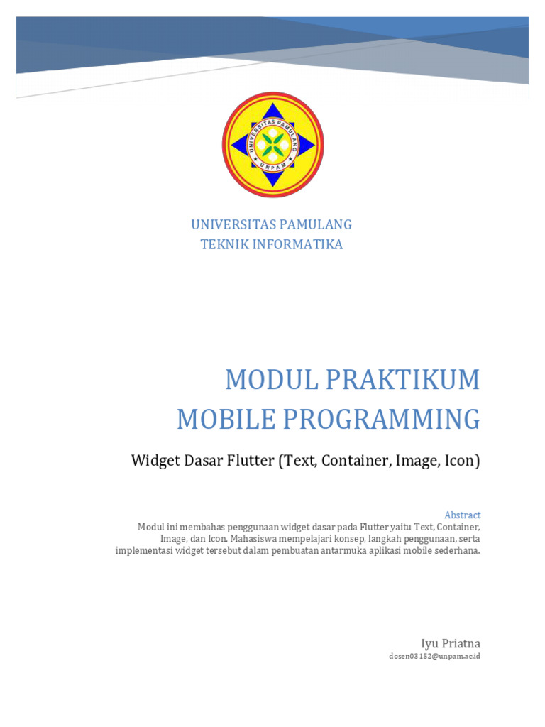 5-Penggunaan Widget Dasar | PDF