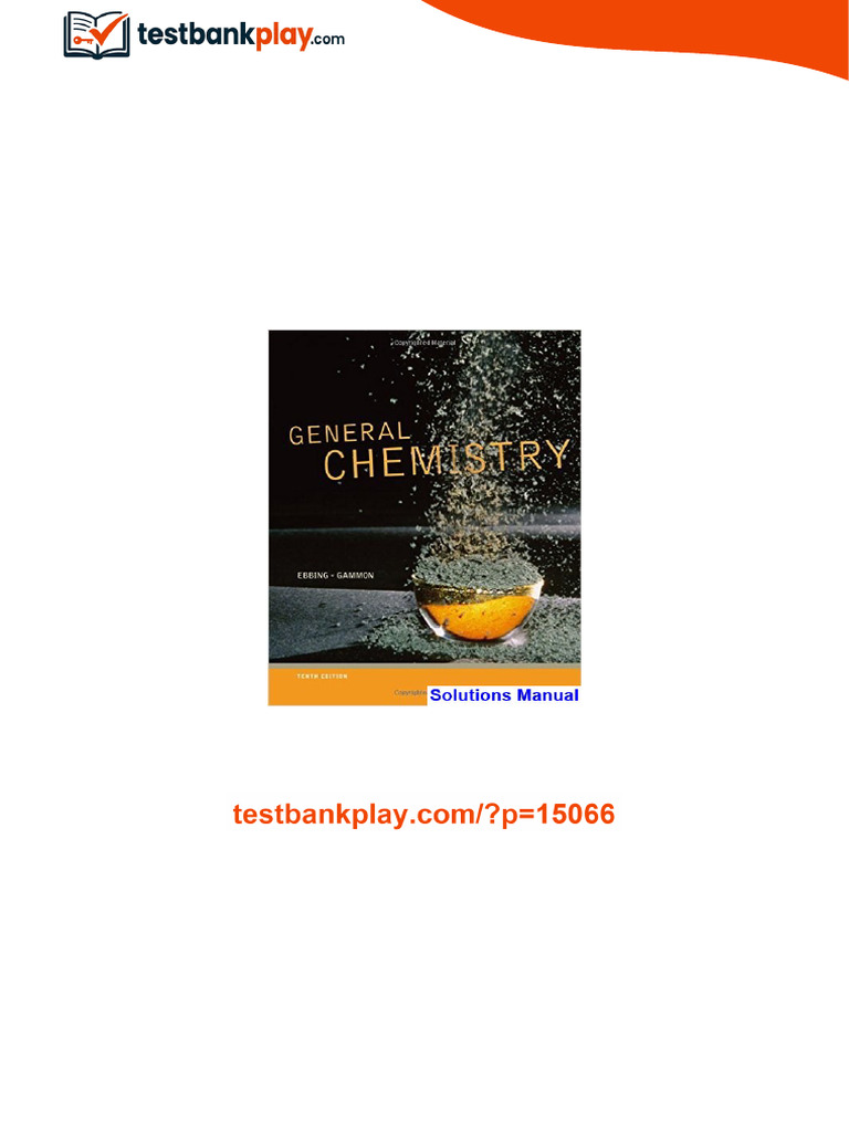 General Chemistry 10th Edition Ebbing Solutions Manual exclusive ...