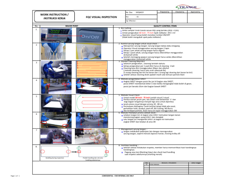 WIQA-01 - FQC Visual Inspection | PDF