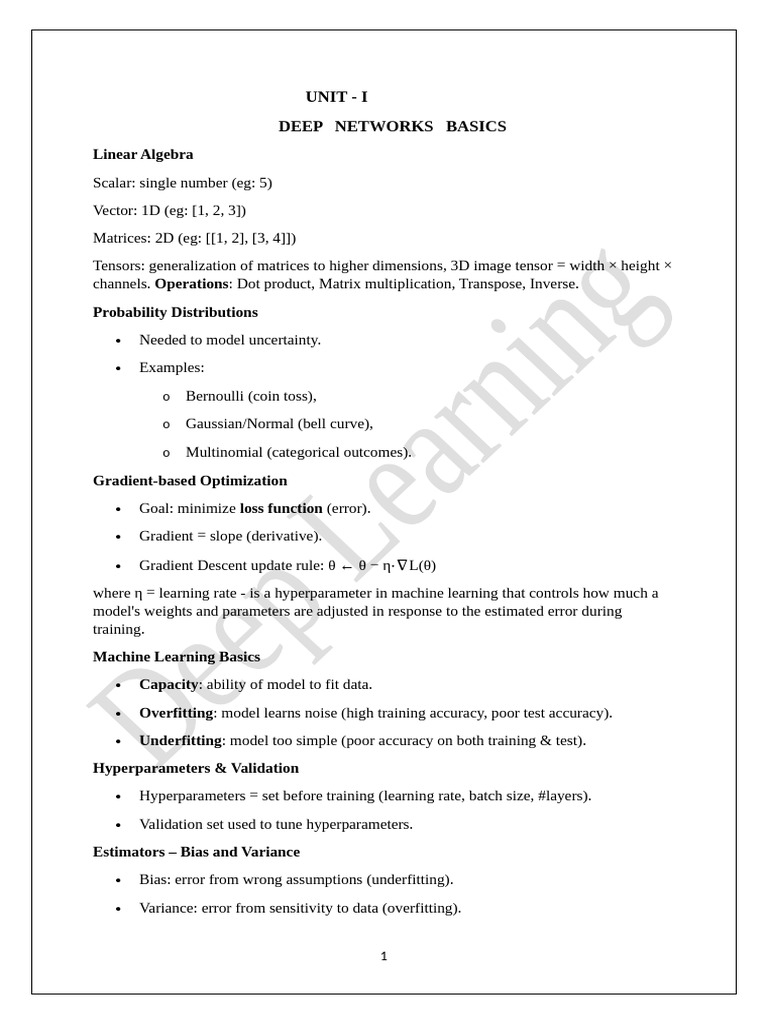 Deep Learning My Notes | PDF | Mathematical Optimization | Deep Learning