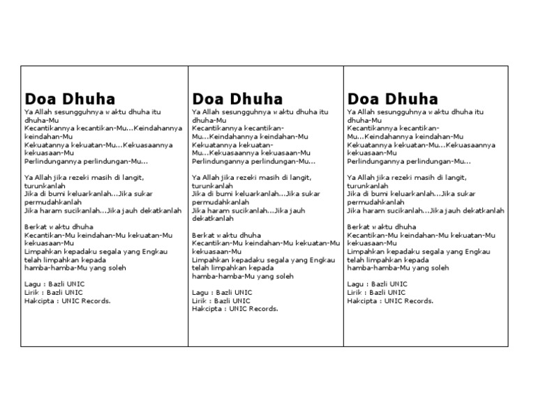 Doa Dhuha Pdf
