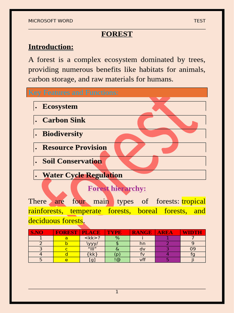 Forest | PDF