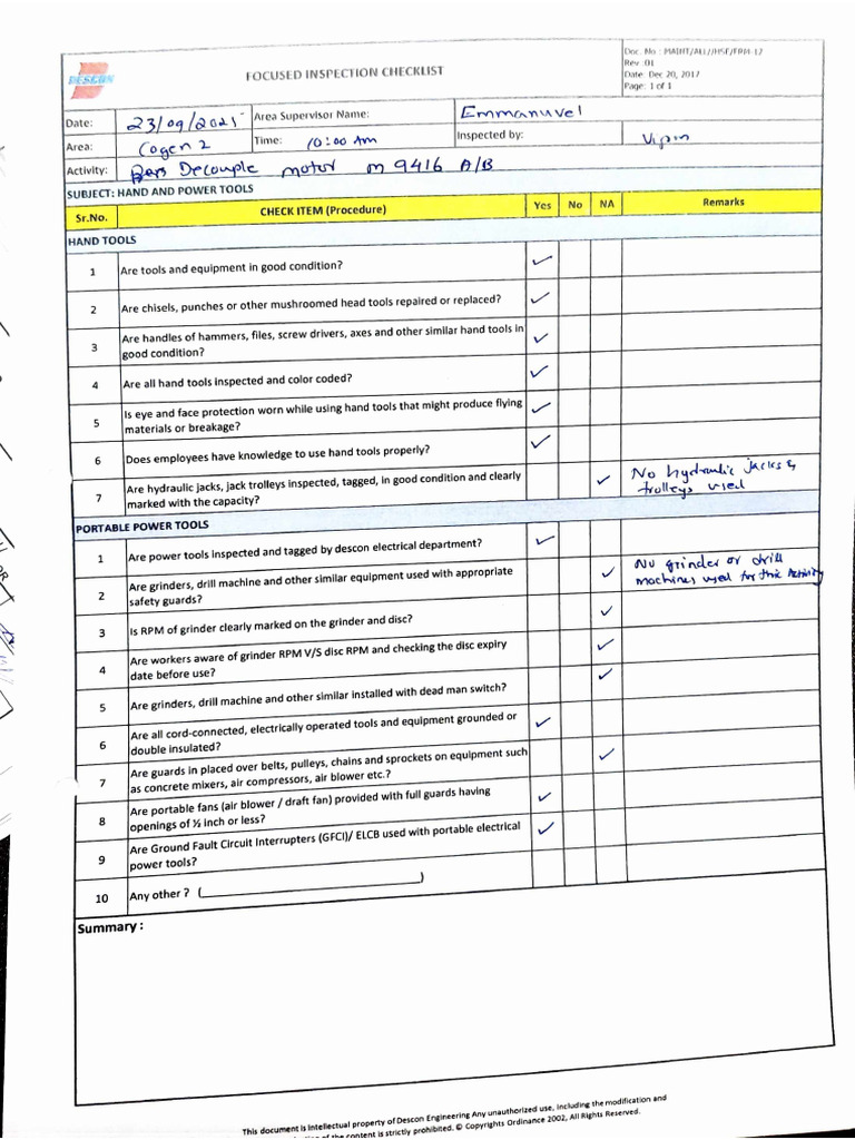 Focussed Inspections | PDF
