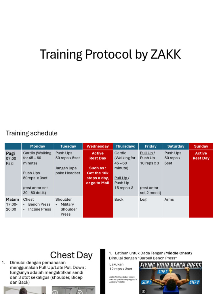 Training Protocol by ZAKK | PDF