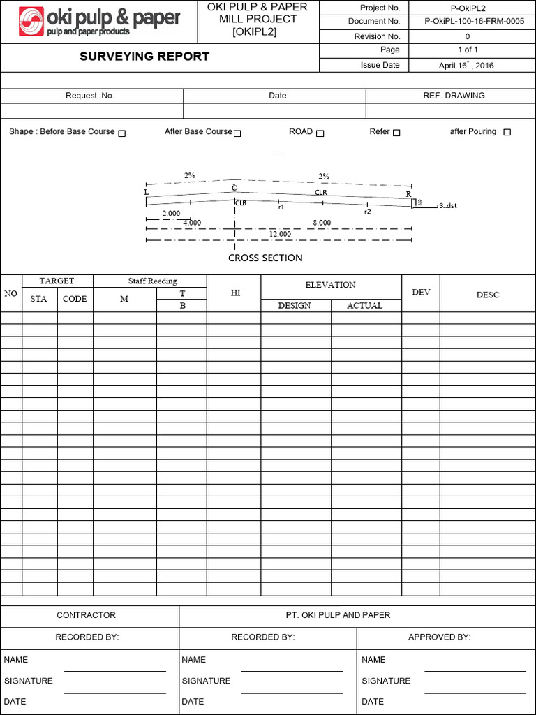 Report Survey New (Elevation) REVISI | PDF