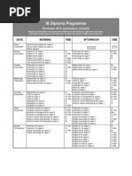 November 2012 Exam Schedule